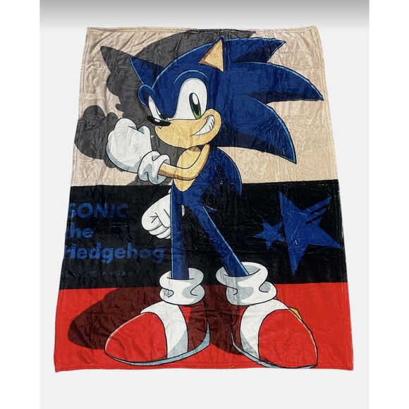 Sonic the Hedgehog Soft Fleece Kids Throw Blanket 50” x 60” - Picture 1 of 3